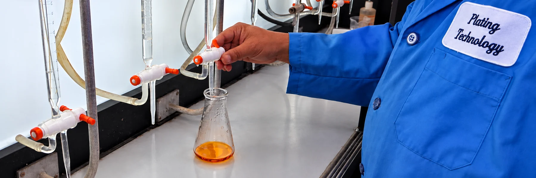 Quality testing in the Plating Technology laboratory